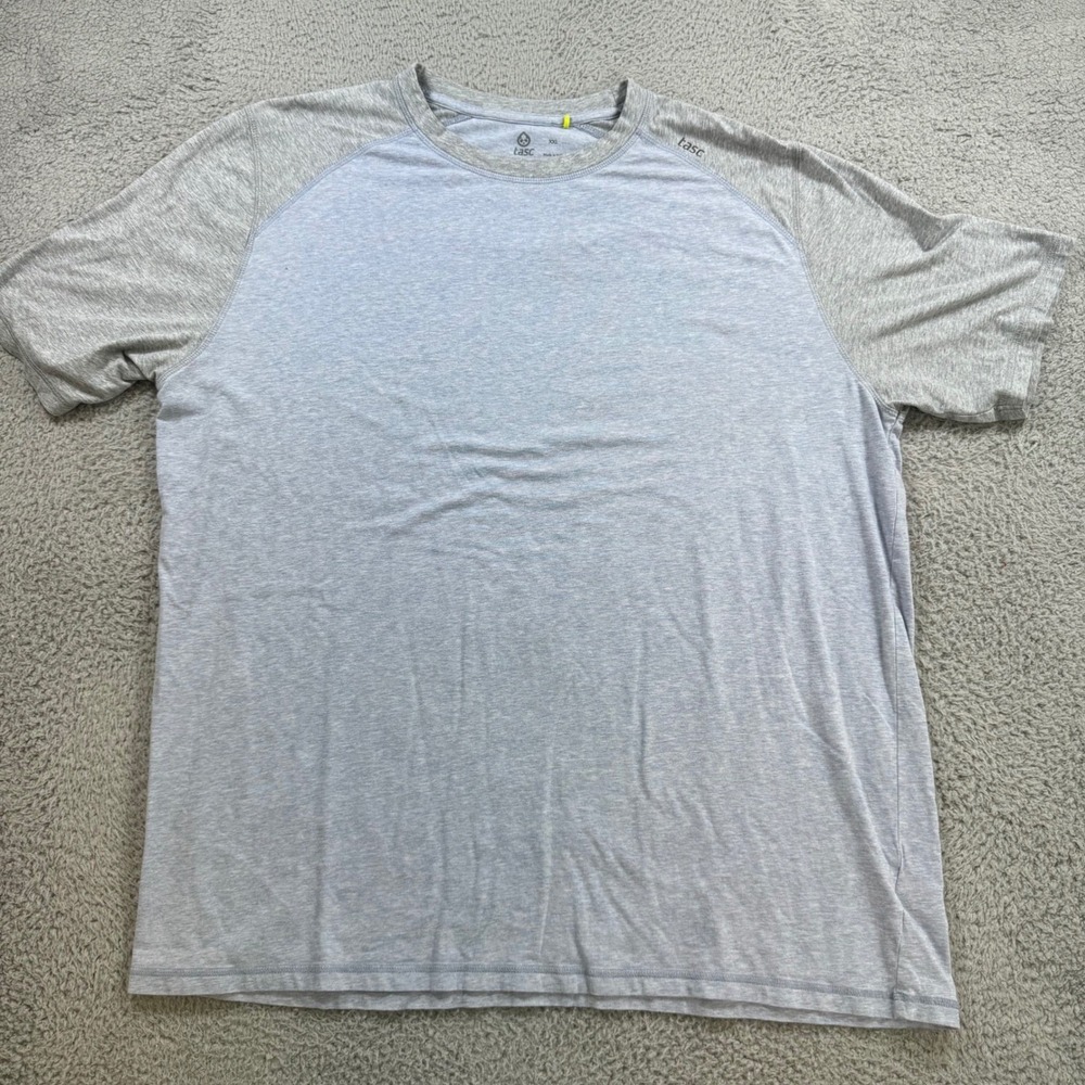 Tasc Performance Men XXL Carrollton Raglan Tee Blue Gray Bamboo Organic Cotton